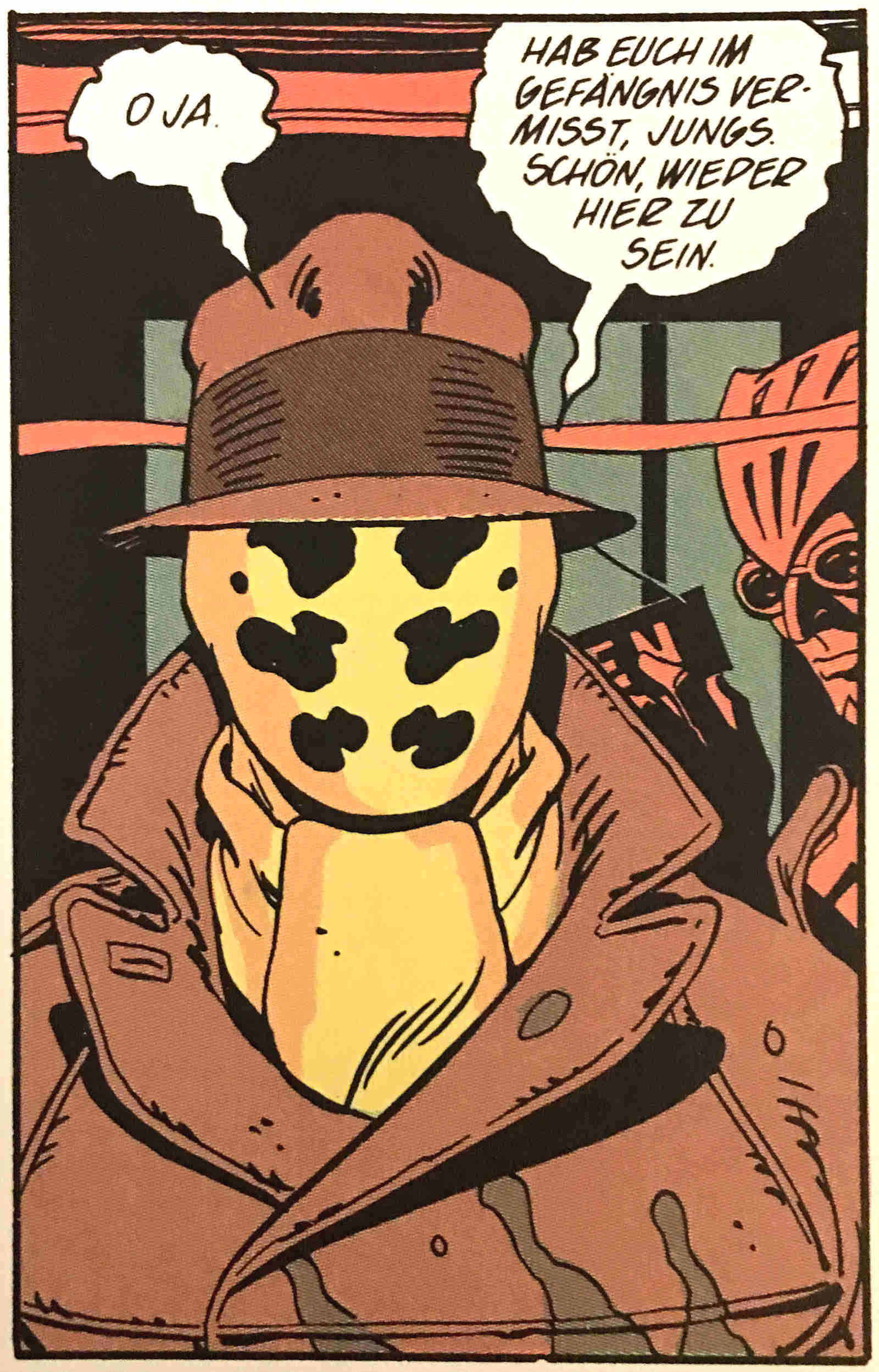 Panel mit Watchmen Rorschach